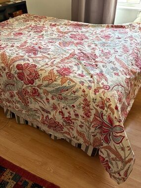POTTERY BARN PALAMPORE Lolita/Deidre Queen Full Duvet Cover Butterflies